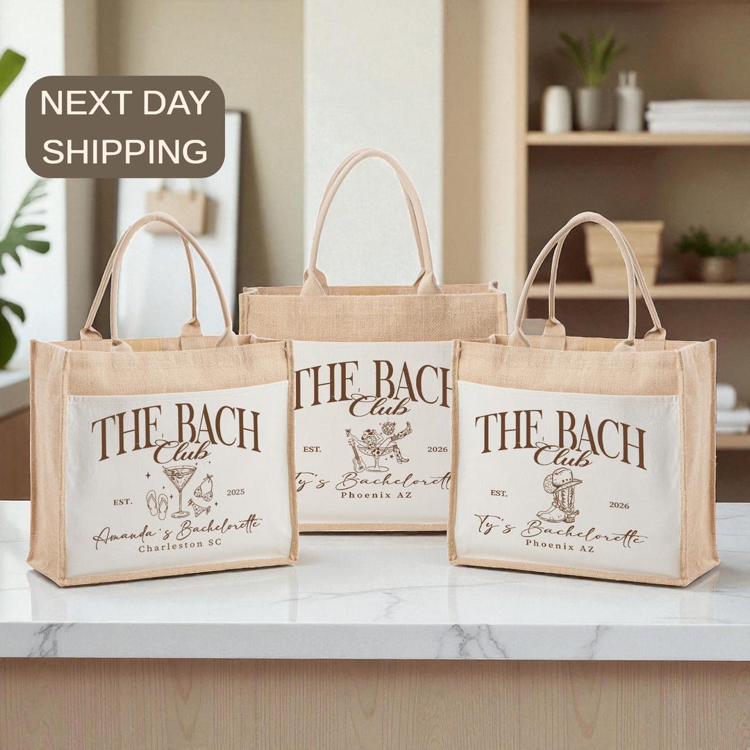 Custom the Bach Club Tote Bag, Bachelorette Party Gift, Bride Squad ...
