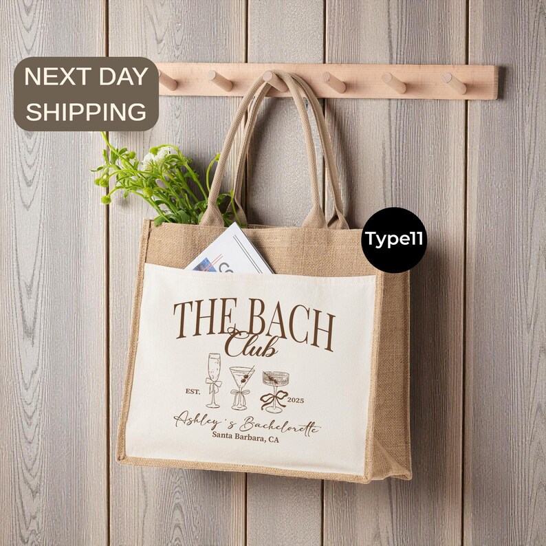 Custom the Bach Tote Bag, Bachelorette Party Gift, Bride Squad Tote ...