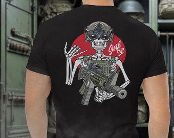 Surf's Up Tee (Image on Back) | Tactical Tee, Veteran, Mens Tee, Father Gift, Meme, Military Humor, Morale