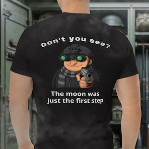 Camiseta "El plan malvado de Gru" (imagen en la espalda) / Camiseta táctica, veterano, camiseta para hombre, regalo para papá, meme, humor militar, moral