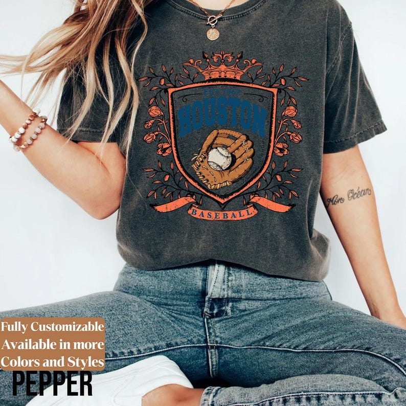 Comfort Colors Houston Baseball Shirt Vintage Game Day Tee | Astros ...