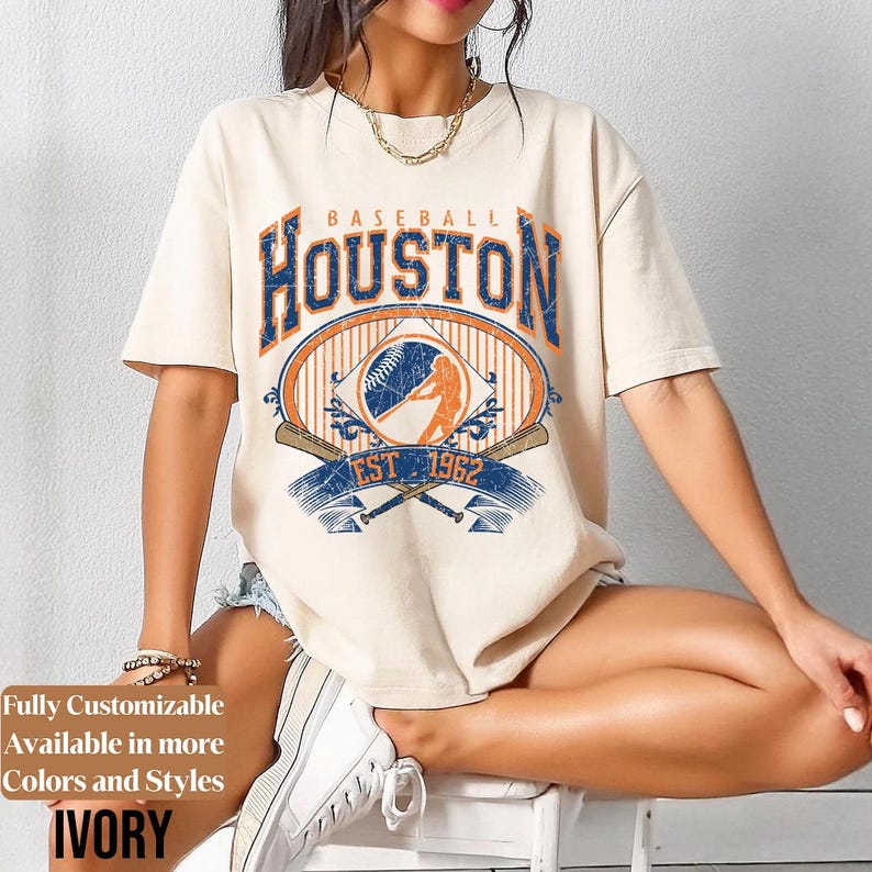 Comfort Colors Houston Baseball Shirt Vintage Game Day Tee | Astros ...