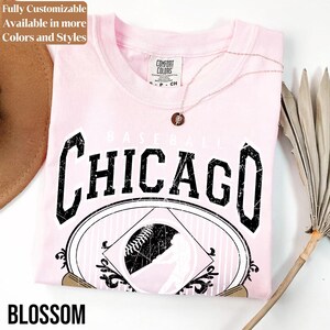 Comfort Colors Chicago Baseball Shirt Vintage Game Day Tee | White Sox Style Retro Fan Shirt | Chicago Baseball Gift | C092 image 17