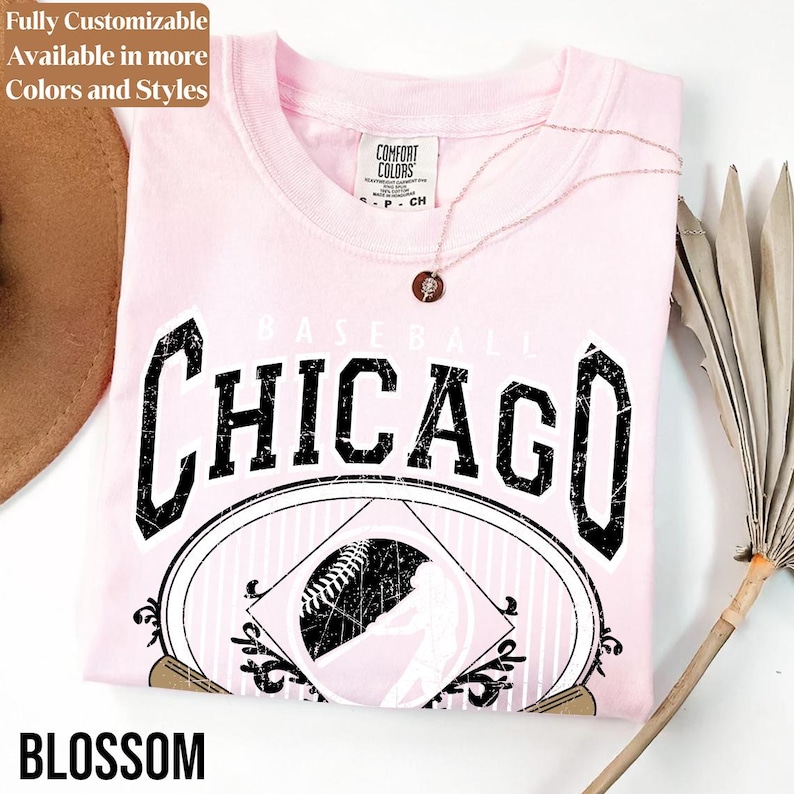 Comfort Colors Chicago Baseball Shirt Vintage Game Day Tee | White Sox Style Retro Fan Shirt | Chicago Baseball Gift | C092 image 17