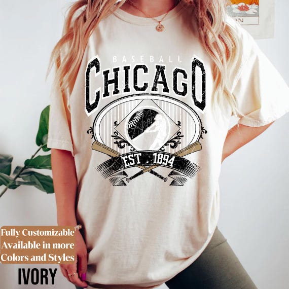 Comfort Colors Chicago Baseball Shirt Vintage Game Day Tee | White Sox Style Retro Fan Shirt | Chicago Baseball Gift | C092