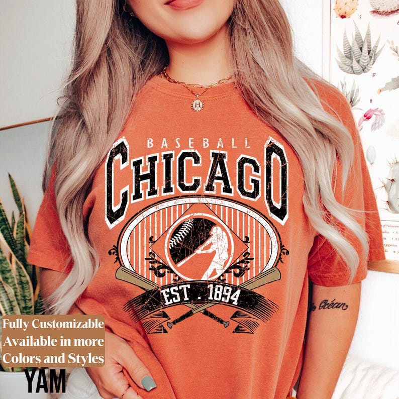 Comfort Colors Chicago Baseball Shirt Vintage Game Day Tee | White Sox Style Retro Fan Shirt | Chicago Baseball Gift | C092 image 8