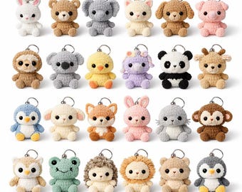 Mini Amigurumi Animal Crochet Pattern Bundle | Beginner Plush Toys (PDF)
