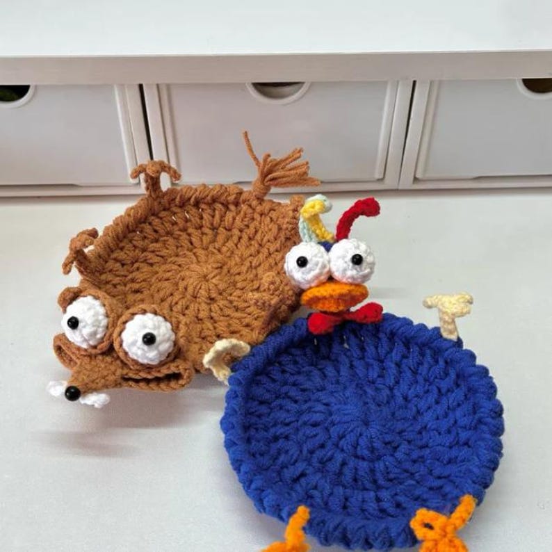 Lot de 20 patrons de sous-verres animaux au crochet | Ensemble de sous-verres animaux mignons | Porte-gobelet style amigurumi | Téléchargement PDF instantané image 9