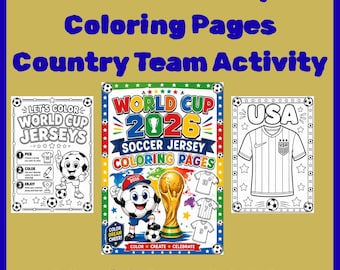 World Cup 2026 Soccer Jersey Coloring Pages Country Team Activity