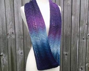 Crochet Pattern ~ Fall Infinity Scarf ~ Easy Chevron Infinity Crochet Scarf Pattern ~ Infinity Chevron Crochet Scarf Pattern