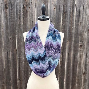 Crochet Pattern ~ Moxie Infinity Scarf ~ Women's Scarf Crochet Pattern ~ Chevron Infinity Scarf Crochet Pattern ~ Winter | Fall Crochet Gift