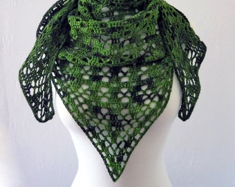 Crochet Pattern ~ Spring Shawl ~  Openwork Triangle Shawl DIY ~ Instant Download PDF ~ Shawl Crochet pattern ~ Lace Shawl Pattern