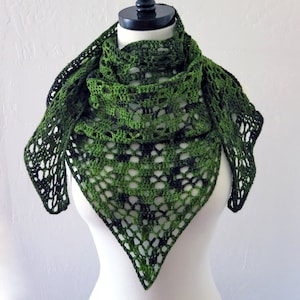 Crochet Pattern ~ Spring Shawl ~  Openwork Triangle Shawl DIY ~ Instant Download PDF ~ Shawl Crochet pattern ~ Lace Shawl Pattern
