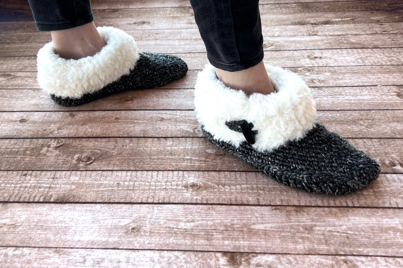 Crochet Pattern Women's Cuddly Faux Fur Slippers Bootie Slipper Crochet Pattern Crochet Slipper Gift Crochet Pattern for Women image 6