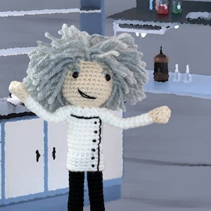Crochet Pattern ~ Mad Scientist ~ Amigurumi Halloween Decor Crochet Pattern ~ Crochet Doll Scientist Crochet Pattern ~ Crochet Toy
