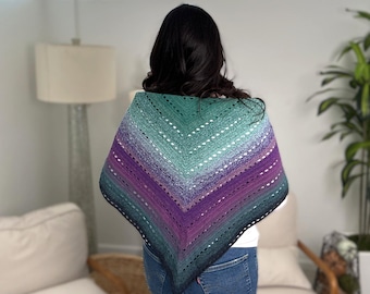 Crochet Pattern-- Crofton Shawl ~ Elegant Crofton Shawl Crochet Pattern for Women - DIY Wrap Tutorial ~ Triangle Shawl Crochet Pattern