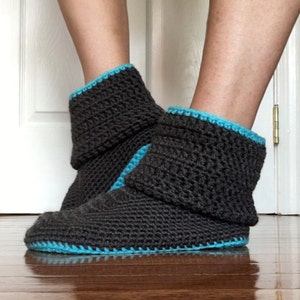 Crochet Pattern ~ Women's Slouchy Slipper ~ Booties Slipper Crochet Pattern ~ Multiple Sizes For Women ~ Cute Slipper Crochet Pattern image 2