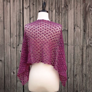 Crochet Pattern ~ Portola Lace Shawl ~ Rectangle Lace Crochet Shawl Pattern ~ Spring Shawl ~ Summer Shawl ~ Laceweight Shawl Pattern