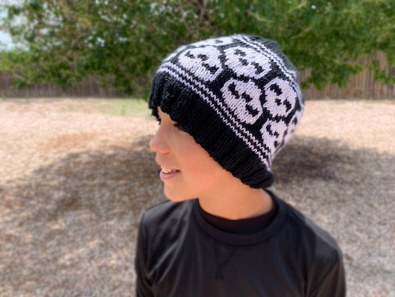 Knitting Pattern Skully Skull Cap Knitting Pattern Etsy
