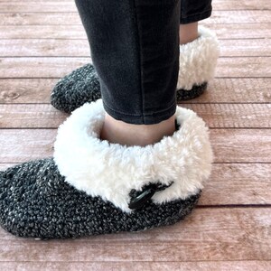 Crochet Pattern Women's Cuddly Faux Fur Slippers Bootie Slipper Crochet Pattern Crochet Slipper Gift Crochet Pattern for Women image 9