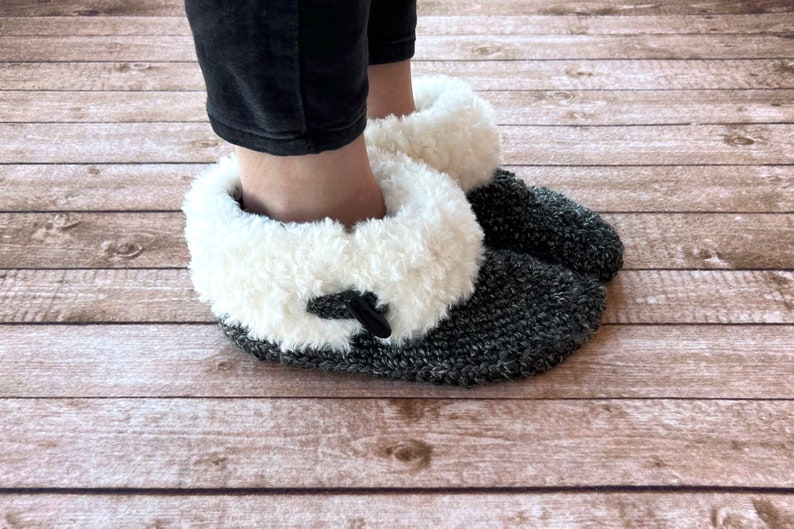 Crochet Pattern Women's Cuddly Faux Fur Slippers Bootie Slipper Crochet Pattern Crochet Slipper Gift Crochet Pattern for Women image 7