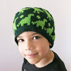 Crochet Pattern Dino Beanie Sizes for All Ages DIY Dinosaur Hat Tutorial Instant Download PDF Dinosaur Lover Beanie image 2