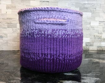 Knitting Pattern ~ Pretty Utility Basket ~ Knitting Pattern