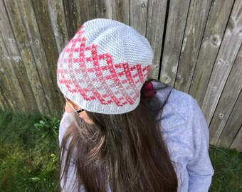 Crochet Pattern ~ All Ages Checkers Beanie ~ Fair Isle Beanie Crochet Pattern ~ Multiple Sizes ~ Graphic Beanie Crochet Pattern