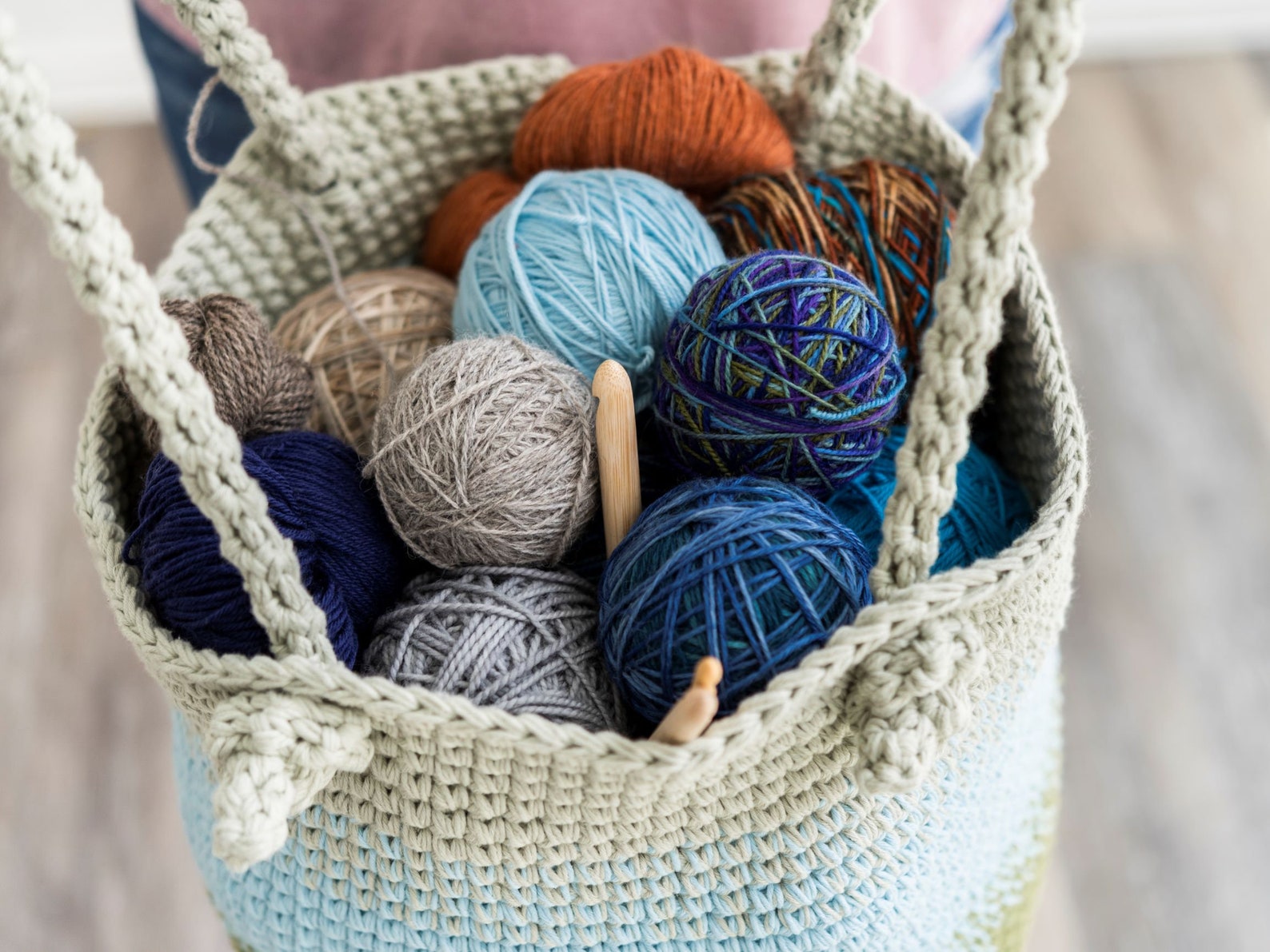 Knitting Pattern Pretty Utility Bucket Bag Knitting Etsy