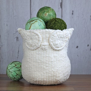 Knitting Pattern ~ Knit Owl Basket ~ Knit Home Decor Pattern ~ Cute Nursery Basket Pattern ~ Cute Owl Basket Knit Pattern