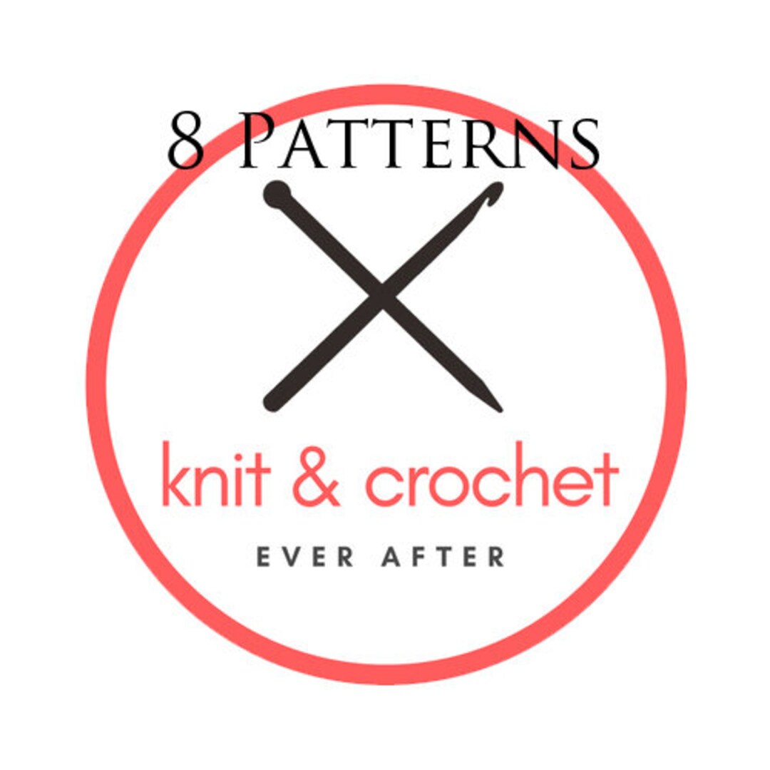 8 つのシングルニットまたはクロッシェパターン 24.99 ドル - Etsy 日本