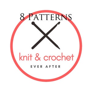 8 Single Knit or Crochet Patterns For 24.99