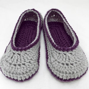 Crochet Pattern ~ 2 Hour Slipper ~ Multiple Sizes ~ Instant Download PDF ~ Ballet Slipper Crochet Pattern ~ Cozy Home Shoe Project