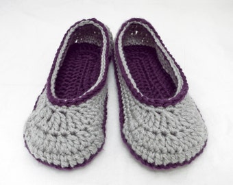 Crochet Pattern ~ 2 Hour Slipper ~ Multiple Sizes ~ Instant Download PDF ~ Ballet Slipper Crochet Pattern ~ Cozy Home Shoe Project