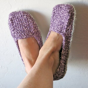 Crochet Pattern ~ Women&#39;s Loafer Slippers ~ Slippers Crochet Pattern ~ Multiple Sizes ~ Cute Loafer Slippers Crochet Pattern