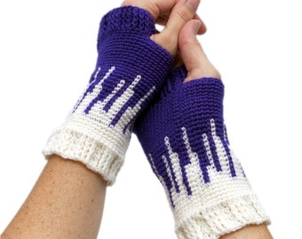 Crochet Pattern ~ Women's Drip Drop Mitts ~ Fingerless Mittens Crochet Pattern ~ Fingerless Gloves Crochet Pattern ~ Wrist Warmers Pattern