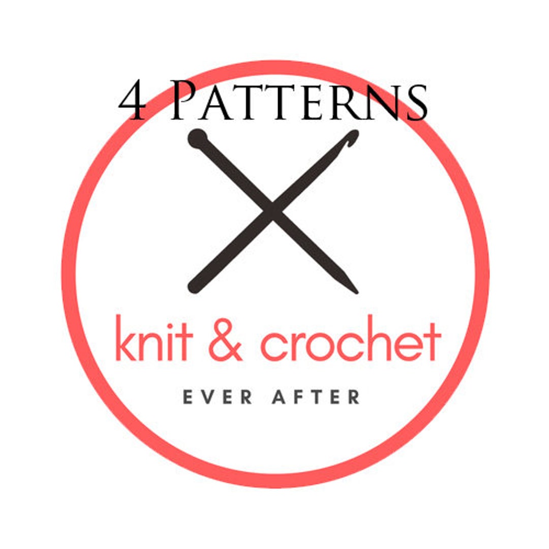 4 つのシングルニットまたはクロッシェパターン 12.99 ドル - Etsy 日本