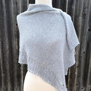 Knitting Pattern and Video ~ Grotto Shawl ~ Beginner Lace Knit Pattern ~ Easy Shawl Knitting Pattern ~ Light Knit Scarf ~ DK Weight Shawl