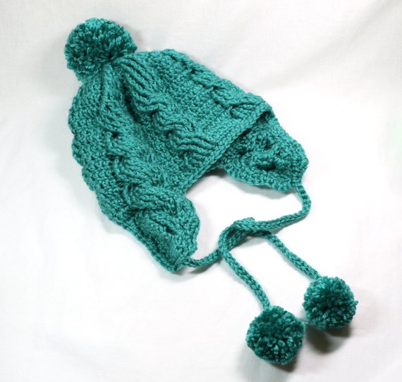 Crochet Pattern Aspen Cabled Ear Flap 