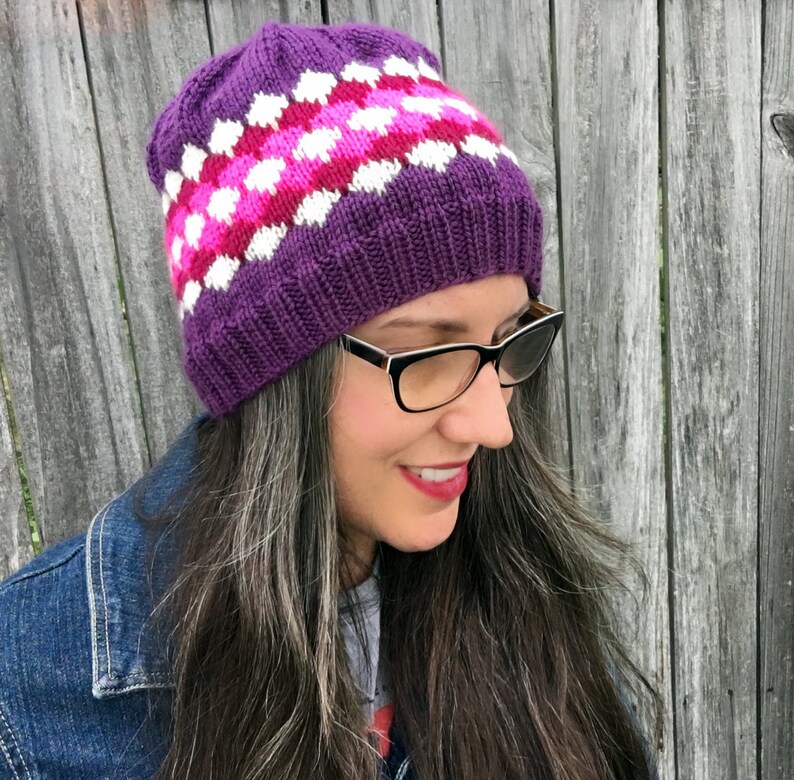 Knitting Pattern All Ages Gem Beanie Knitting Pattern Etsy