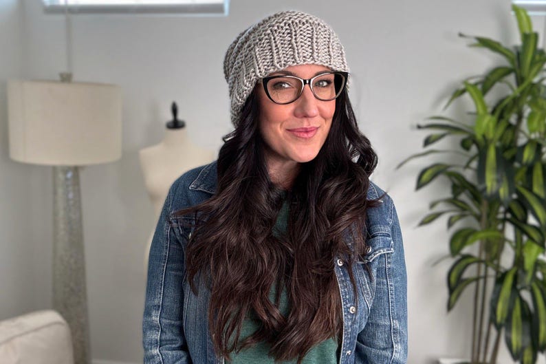 Knit Pattern and Video ~ Unisex Slouchy Beanie - Etsy Australia
