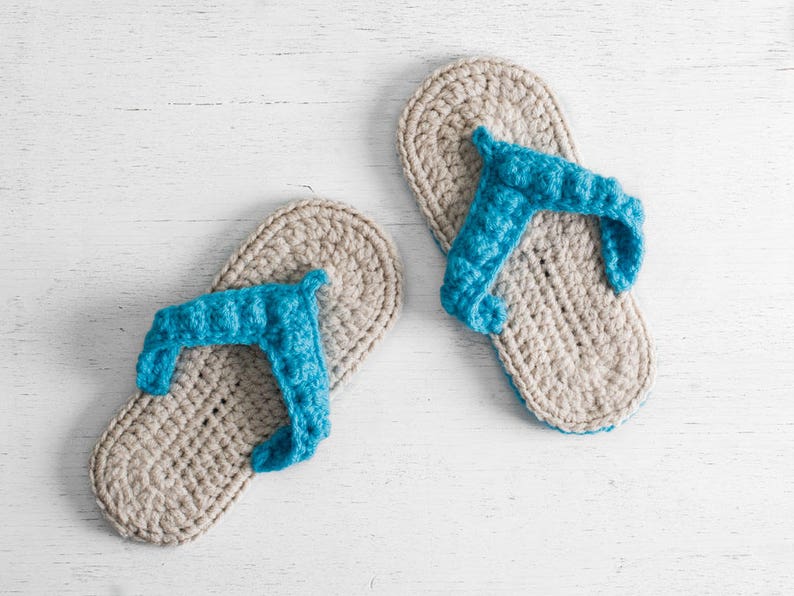 Crochet Pattern Ocean City Flip Flops Sandal Crochet Tutorial DIY Beachwear Summer Footwear Instant Download PDF image 2