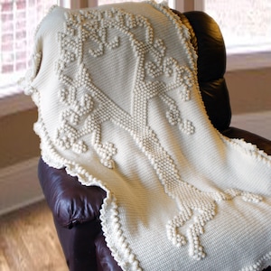 Crochet Pattern and Video ~Tree of Love Heirloom Afghan ~ DIY Blanket Craft ~ Unique Handmade Tree Design ~ Home Decor ~ Wedding Gift Idea
