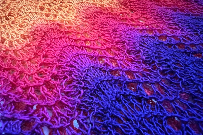 Knitting Pattern Nebula Scarf Chevron Design for Fall & image 9