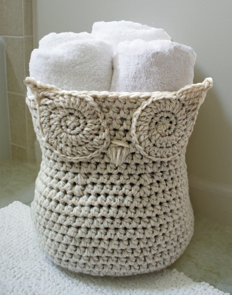 Crochet Pattern The Original Owl Basket Unique Home Decor DIY Instant Download PDF Handmade Owl-Inspired Storage Craft image 1