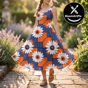 Ensemble de motifs floraux patchwork sans couture, motif répétitif de courtepointe florale colorée, pour la conception de tissus et la sublimation image 8