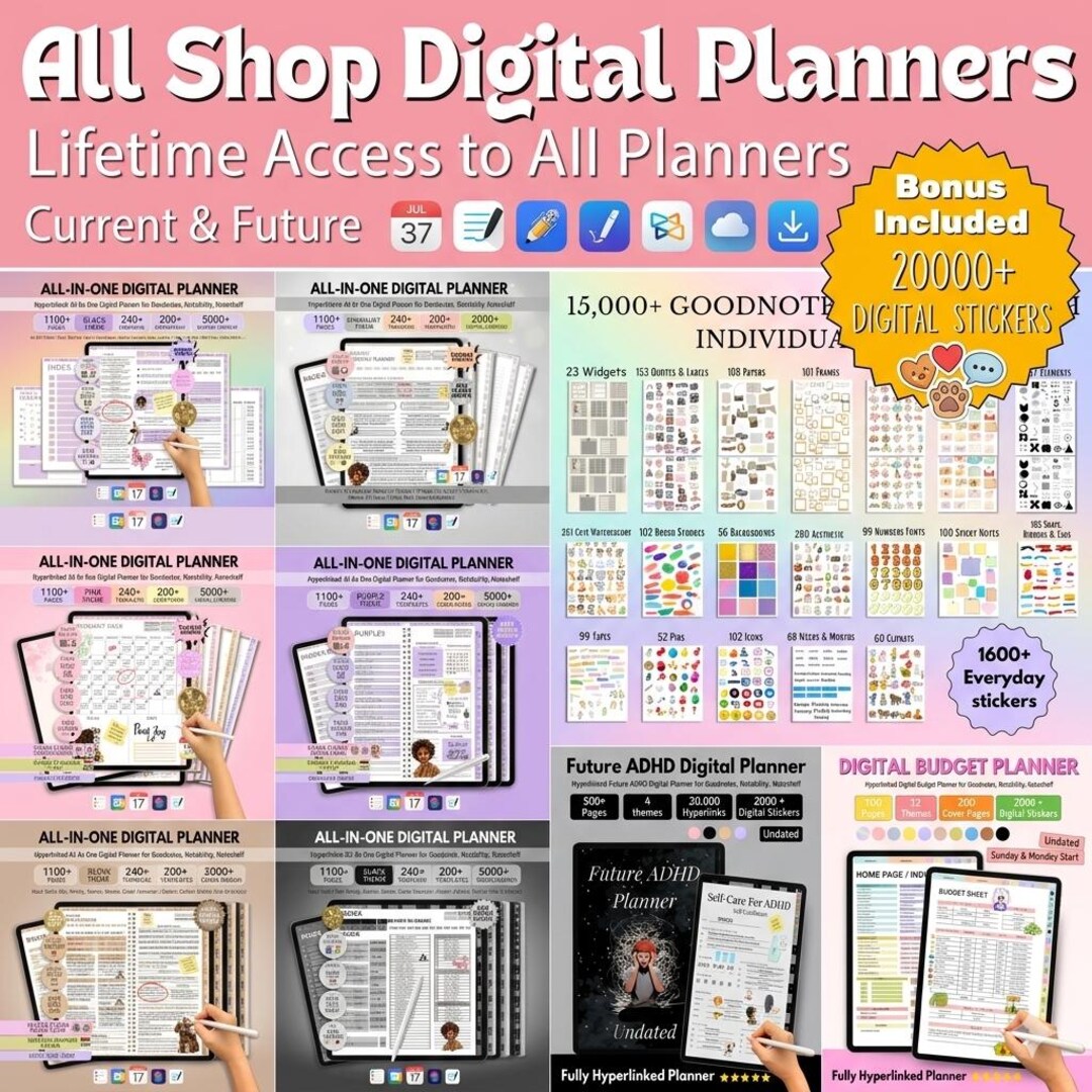 2026 Digital Daily Planner | All-in-one Digital Daily Journal Notebook ...