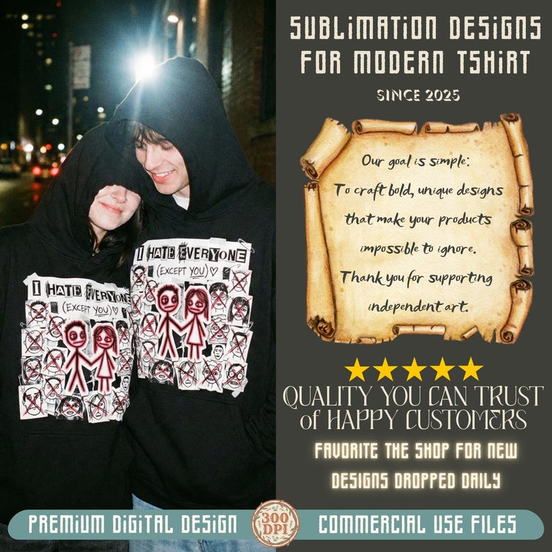 Funny Anti Social Valentine Tshirt Png Introvert Couple Shirt Misanthrope Love Gift Grunge Aesthetic Tee Edgy Valentine Clipart for DTF image 5