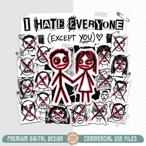 Funny Anti Social Valentine Tshirt Png Introvert Couple Shirt Misanthrope Love Gift Grunge Aesthetic Tee Edgy Valentine Clipart for DTF image 4