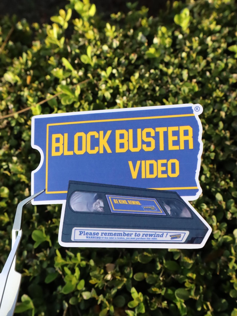 VHS Tape Blockbuster Video Sticker, 90s Nostalgia Stickers, Retro Movie ...